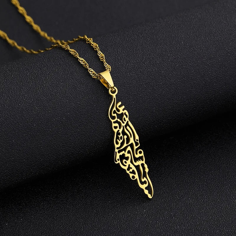 Collier Palestine élégant couleur Or femmes