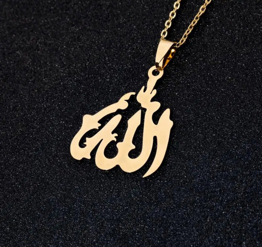 Collier inscription « Allah » Femme couleur Or